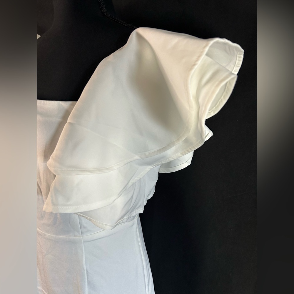 TCEC White Ruffle Midi Dress - Picture 3 of 5
